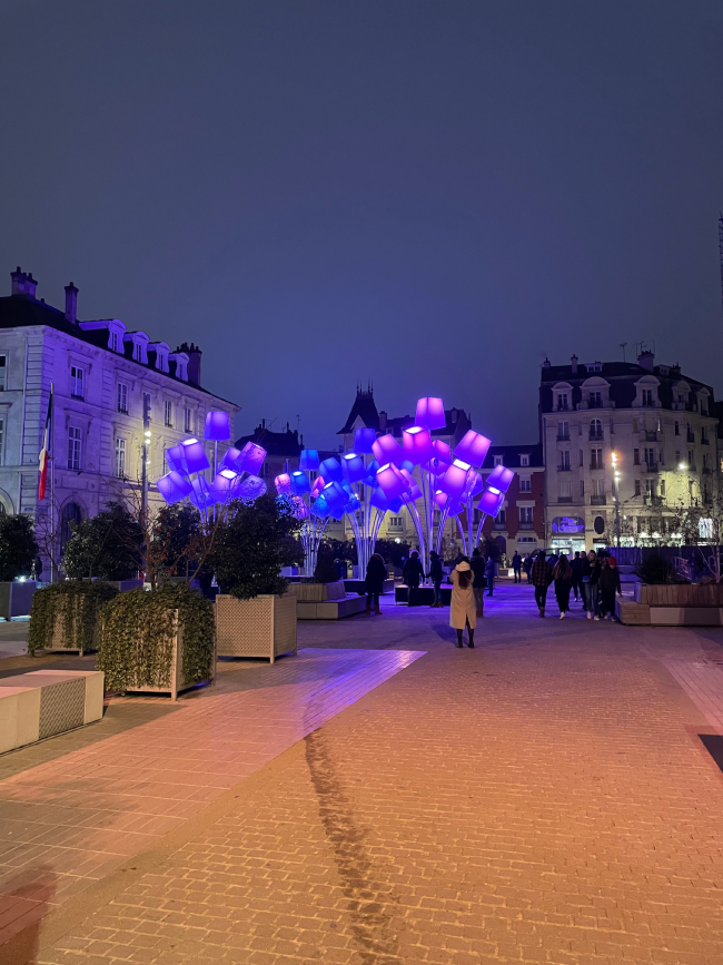 Les illuminations de Noël à Reims sont un spectacle magique à ne pas manquer. La ville entière s'illumine de milliers de lumières scintillantes, créant une ambiance chaleureuse et festive pour les fêtes de fin d'année.Cette photo des illuminations de Noël à Reims capture l'essence de cette magie éphémère. Les rues et les bâtiments sont décorés avec soin et créativité, créant une atmosphère de conte de fées qui transporte les visiteurs dans un monde enchanté. Que ce soit en flânant dans les rues animées ou en admirant les spectacles de lumières sur les monuments historiques de la ville, les illuminations de Noël à Reims offrent une expérience inoubliable pour tous les amoureux de la magie de Noël. Cette photo est une invitation à plonger dans l'atmosphère féerique des illuminations de Noël à Reims, pour une expérience de Noël inoubliable.